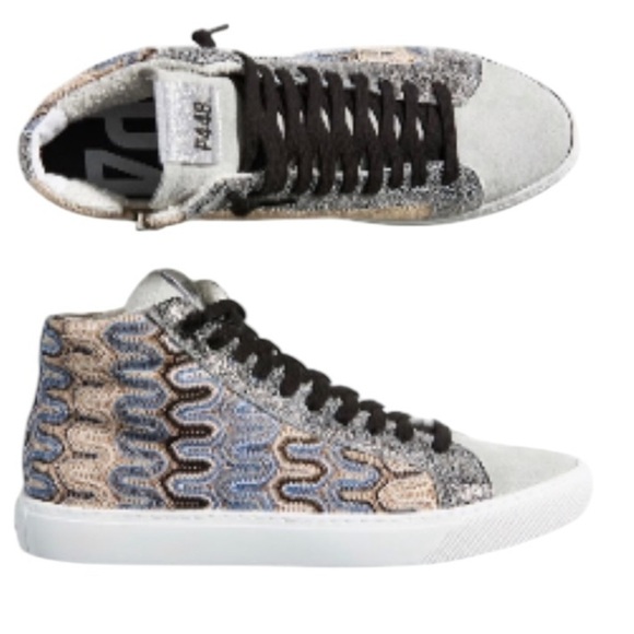 P448 High-Top Panama Sneaker Italian Made by Hand High Quality Sophisticated NWT - Picture 3 of 14